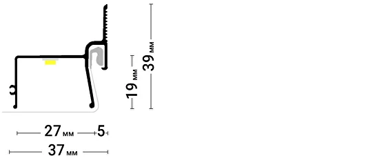 Профиль контурно-теневой  (2,0) ПФ 2633