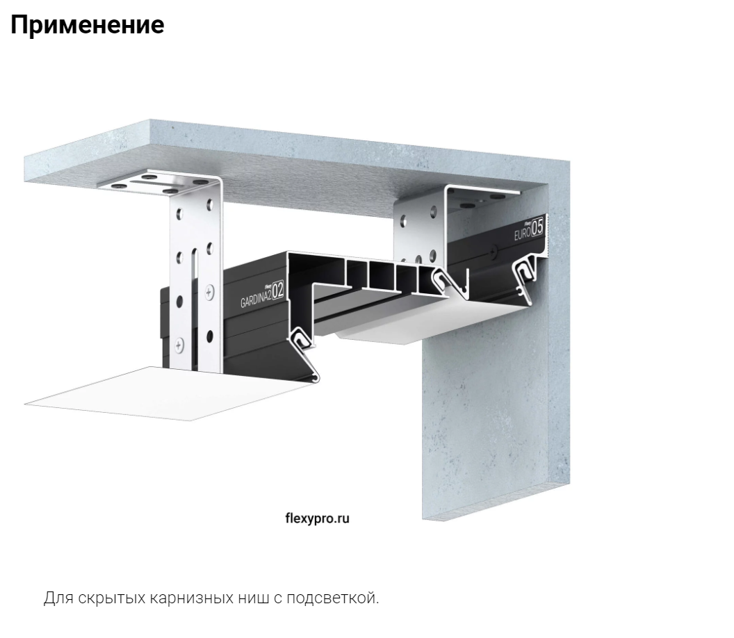 GARDINA2 02 Гардина черная ПФ 8048 2-х рядная 3,2 м с боковой заправкой