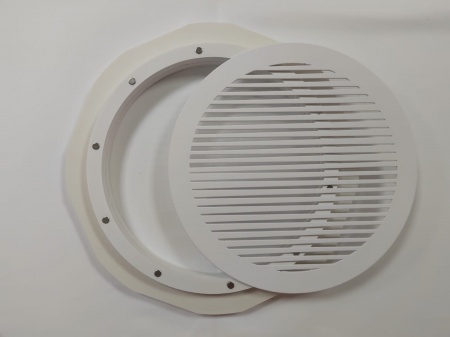 Вентиляционная решетка белая круг 180 мм Магнитная
