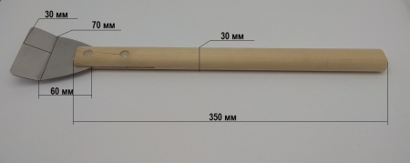 Лопатка гарпунная дерево 45º с выборкой по задней стенке, длинная ручка (РКК)